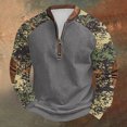 thumbnail image 1 of Blusas y camisas de manga larga con cuello redondo para hombre, sudadera con capucha de cuello redondo con cremallera y estampado, sudadera de manga larga, blusa de poliéster para hombre, 1 of 4