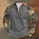 thumbnail image 1 of Blusas y camisas de manga larga con cuello redondo para hombre, sudadera con capucha de cuello redondo con cremallera y estampado, sudadera de manga larga, blusa de poliéster para hombre, 1 of 4
