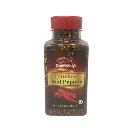 Eleganceinlife Crushed Red Pepper, 10 oz (283g) - Packed in USA Pack of 1