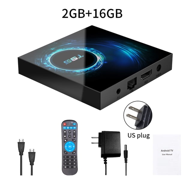 Quad Core TV Box 10.0 HD2.0 Reemplazo del receptor de televisión para Android 10.0 Media Player Set Top Box Enchufe de EE. UU. 2GB + 16GB Inevent EL000076-01B
