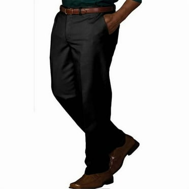 Ed Garments Men's Casual Chino Blend Easy Fit Pant, BLACK, 48 36