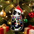 thumbnail image 2 of 2026 Christmas Home Party Decoration Cute Christmas Tree Decorations Flat Printed Acrylic Christmas Hanging Ornaments Lovely Pet Pendant For Xmas Party Home Indoor Holiday Decor, 2 of 8