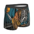 thumbnail image 3 of Balery Coffee-Drinking Skull Men's Boxer Briefs, Soft and Breathable Cotton Underwear with nylon Waistband-Large, 3 of 9