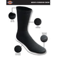 thumbnail image 2 of Calcetines redondos acolchados para hombre Dickies, negros, 6 pares, tallas 12-15, 2 of 4
