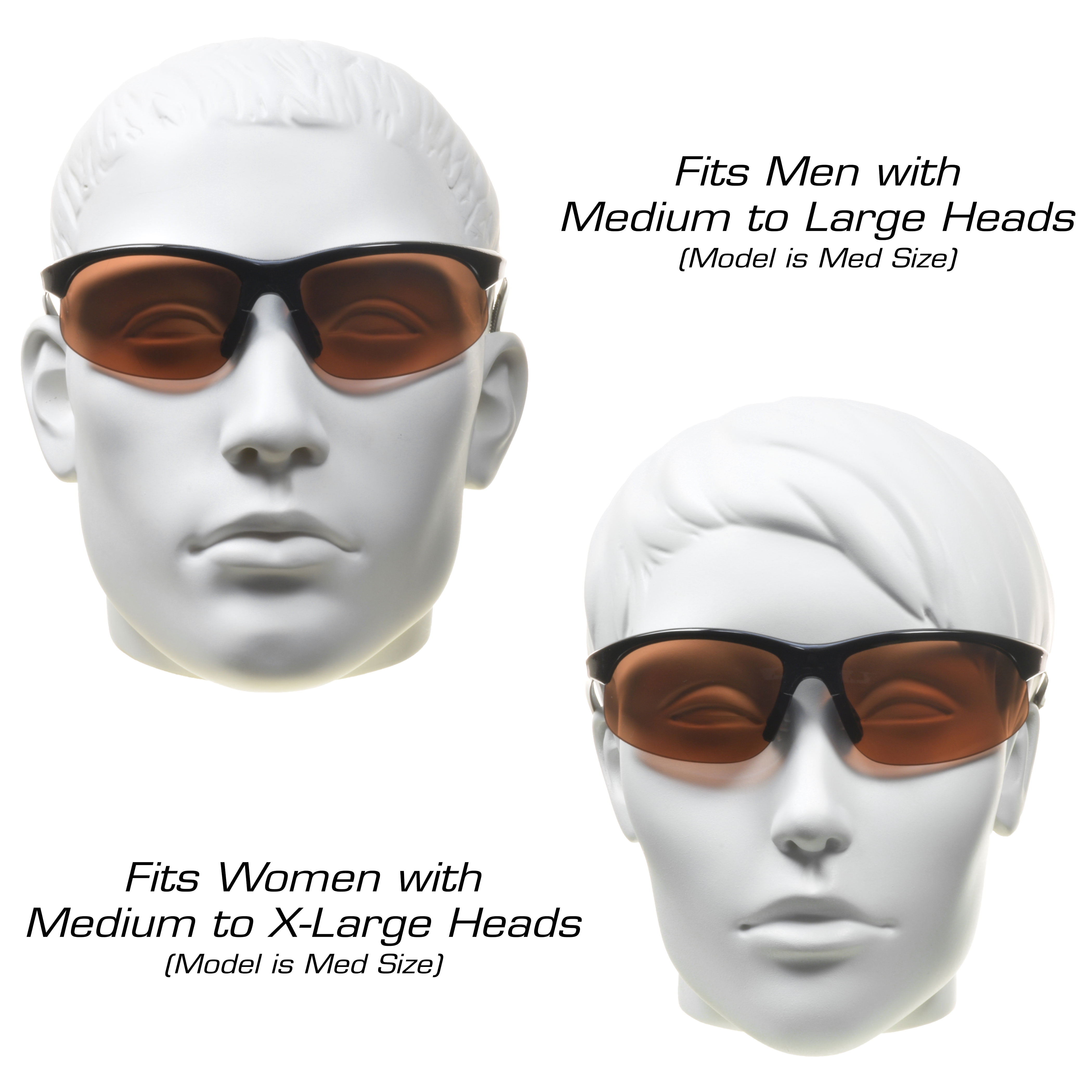 proSPORT BIFOCAL Sunglass Sun Readers Men Women Sport Wrap Gray HD 2 Pairs