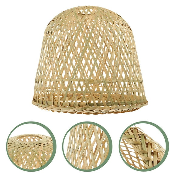 GOOHOCHY Khaki Lamp Shade 2pcs Woven Pendant Light Cover Eye Easy Install for Home Decor