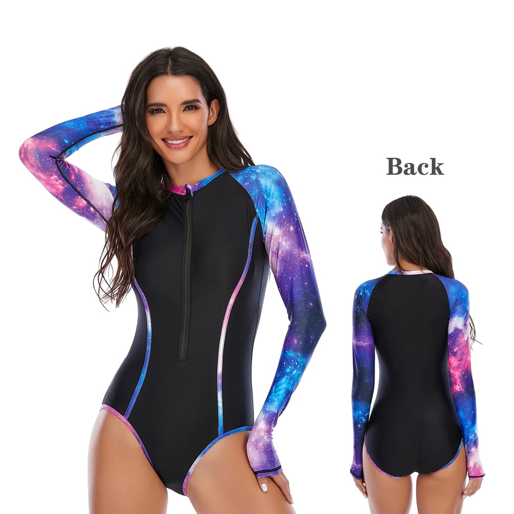 Topchances Women Upf 50 Rash Guard Long Sleeve One Piece Swimsuits Print Zipper Surfing Wetsuit Swimwear S M L Xl 2xl Walmart Com Topchances Women Upf 50 Rash Guard Long Sleeve One Piece Swimsuits Print Zipper Surfing Wetsuit Swimwear S M L Xl 2xl Walmart Com