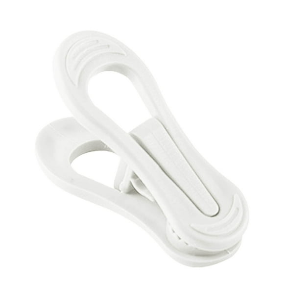 Fixing Clip - Functional Round Tube Hanger Accessory for Drying Clothes Windproof White Black PP Clip for Fixing and Organizing