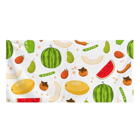 Vodetik Store Summer Fruits Bath Towels Watermelon Spa Towels Soft Absorbent Beach Towels 29.5×59in