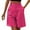Hot Pink, variant on Womens Bermuda Shorts Thin Loose Straight Leg Casual Knee Length Breathable Wide Leg Shorts Straight Leg Shorts