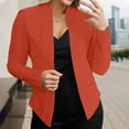 thumbnail image 2 of Dezsed Blazers for Women Business Casual Womens Casual Fashion Pocket Solid Color Shawl Suit Jacket Blazer Top Orange S, 2 of 6