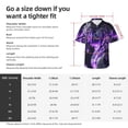 thumbnail image 5 of Sikiie Purple Pattern White Tiger Print Men's Hawaiian Shirt, Summer Beach Button Pocket Short Sleeve T-Shirt,XX-Large, 5 of 7