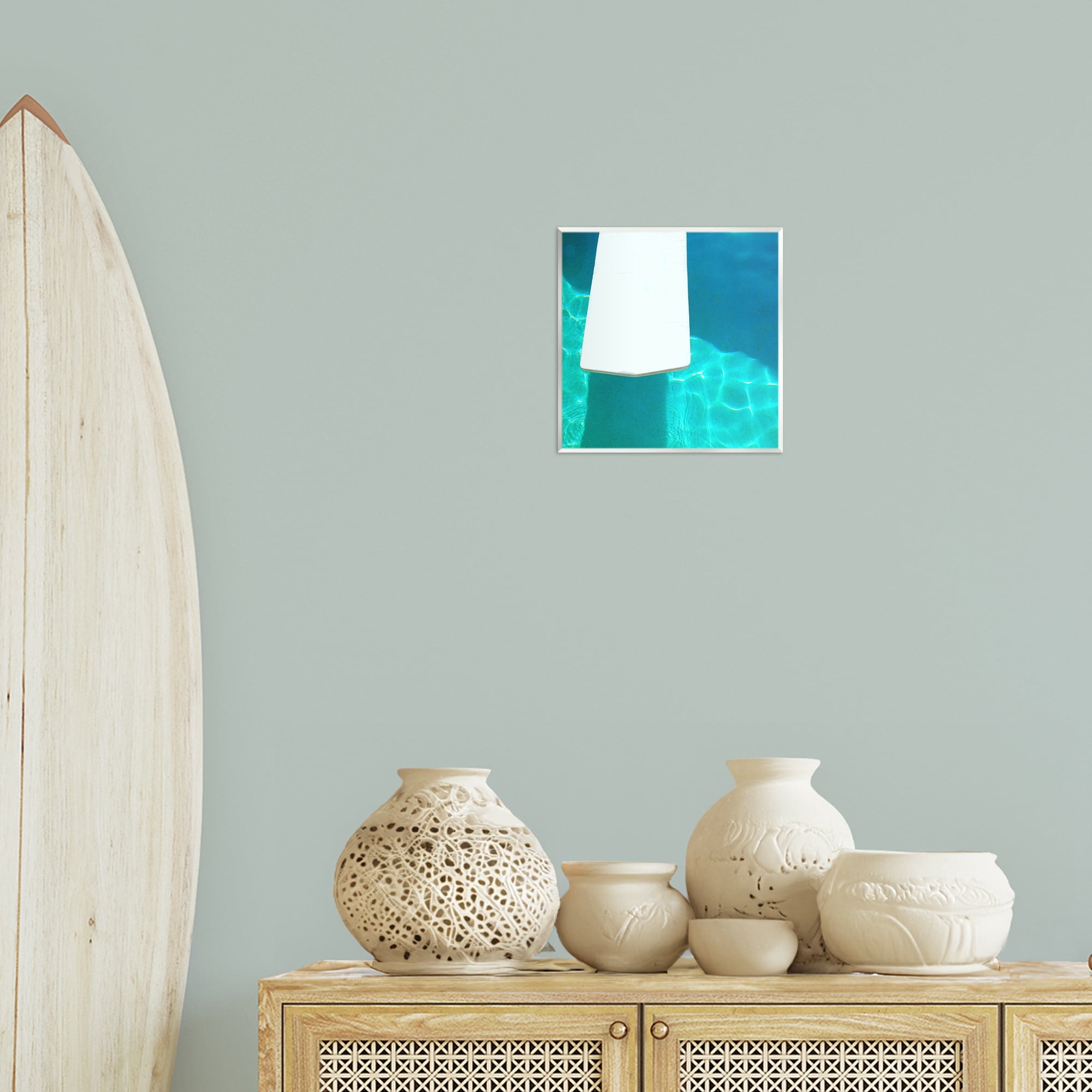 Stupell Industries Pool Diving Board Nautical & Beach Painting Unframed Art Print Wall Art, 12 x 12