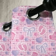thumbnail image 3 of Ambesonne Cartoon Grommet Curtain, Bows and Buttons Ribbon, 50" x 84", Pale Pink and Mauve, 3 of 6