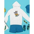 thumbnail image 3 of Hipster Wolf Hoodie Juniors -Image by Shutterstock,  Large, 3 of 4