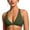 Army Green, variant on Bikini Top Womens Butterluxe Front Sports Bra Deep V Neck Crop Top Strappy Back Bra with Nipple Bra Swimsuit Tops for Women Green S