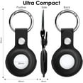 Case for Apple Airtag Leather Key Ring with AntiLost Keychain