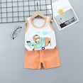 thumbnail image 2 of IROINNID Toddler Kids 2PCS Outfits Cute Print Sleeveless Too With Comfy Shorts Suit, 2 of 4