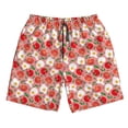 thumbnail image 3 of Uemuo Tomatoes Pattern Men's Swim Trunks Hawaiian Beach Bathing Suit Swimsuits Beach Quick-Dry Shorts with Pockets-Medium, 3 of 9