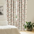 thumbnail image 2 of Ambesonne Valentines Curtains, Hand Drawn Hearts, Pair of 28"x63", Multicolor, 2 of 5