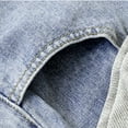 thumbnail image 5 of pstuiky Maternity Shorts Denim Shorts for Women Plus Size High Waist Stretch Adjustable Waistband Breathable Support Pregnancy Pants for Casual Wear Pregnancy Workout Shorts, 5 of 6