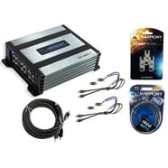 KICKER Car Audio Amp Kit - 4 Channel 800W Amplifier, Fuse Holder, RCA Cables & Battery Terminals (Complete Stereo Upgrade Bundle)