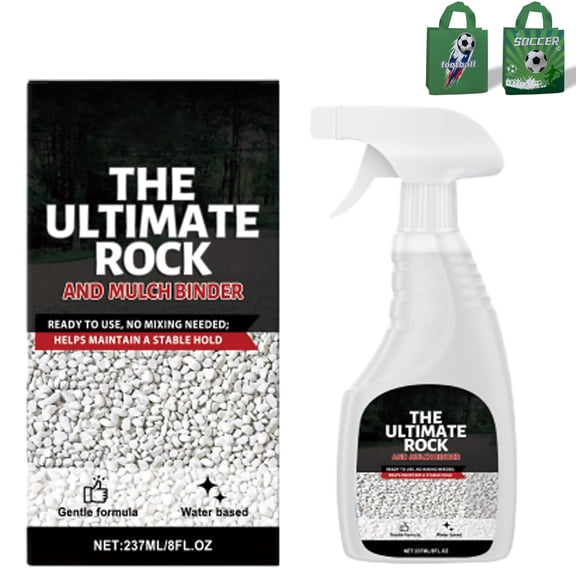 Mulch Glue & Rock Glue for Landscaping, 8 fl oz - Strong Hold Binder for Bark, Gravel & Paver Base Panels, Weatherproof (2PCS)