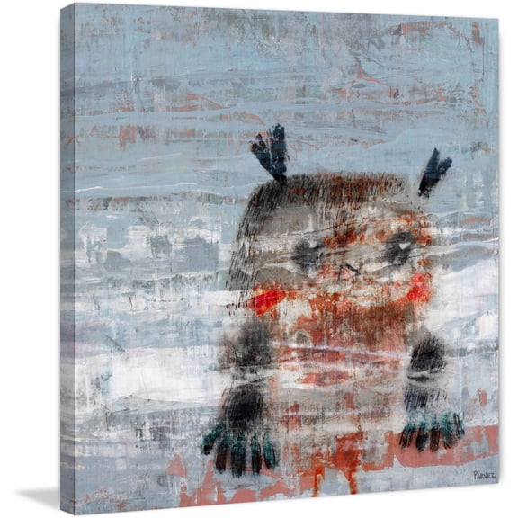 Owl Storm Painting Print on Wrapped Canvas