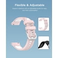 thumbnail image 4 of Pulseras de reloj YAJOJO Silicone para Amazfit Balance 2, color rosa y blanco, 4 of 6