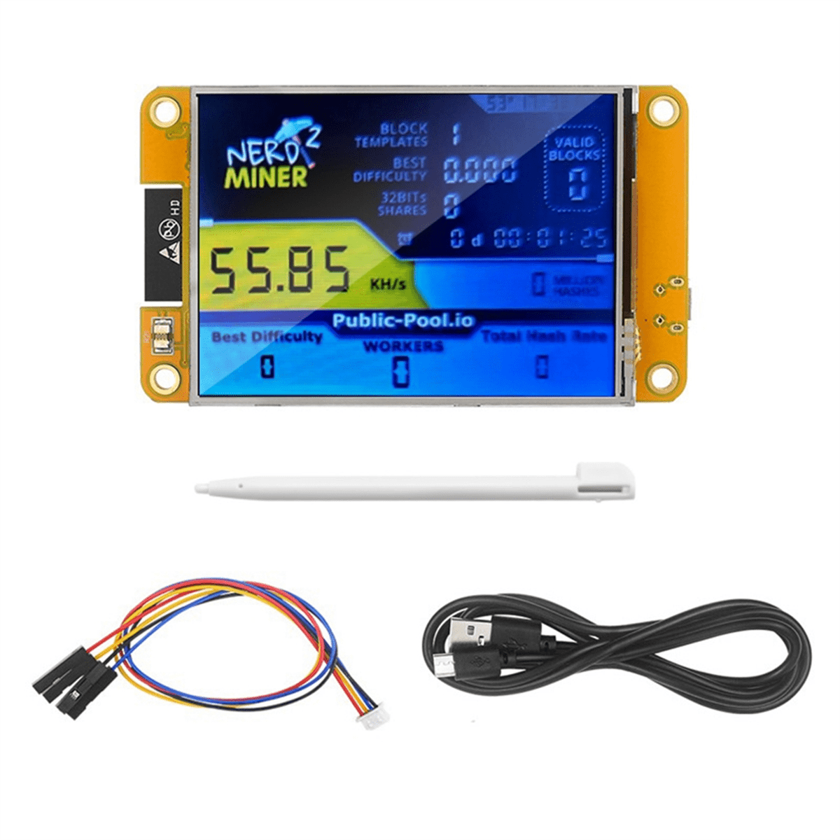 NerdMiner 2 Miner 55-60KH/S 2.8 Inch Display BTC Solo Lottery Miner Bitcoin  BTC Miner Solo Nerd Miner - Walmart.ca