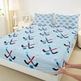 thumbnail image 3 of Manfei Sports Twin Sheet Sets 3pcs for Boys Girls, Ice Hockey Twin Fitted Sheet, Blue Flat Sheet, Luxury Bedroom Decor, 3 of 6