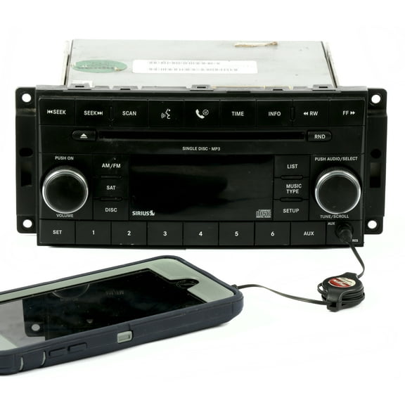 Restored 2008 Chrysler Jeep Dodge AM FM Satellite Radio CD w Aux Input P05064421AE RES (Refurbished)
