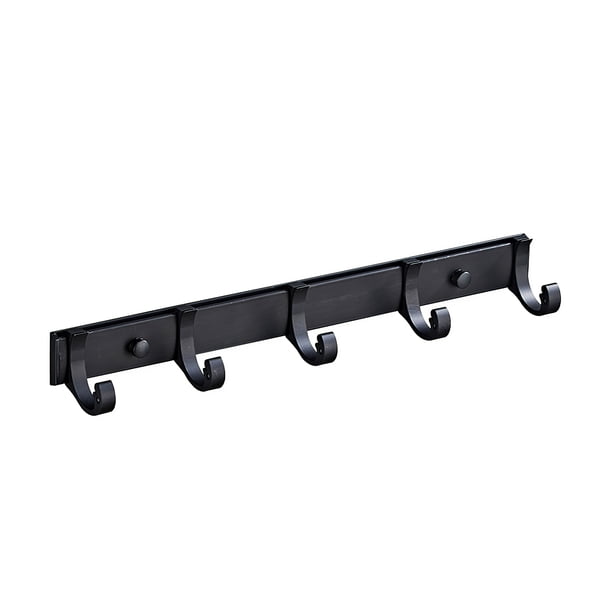 Perchero De Pared Perchero De Pared A Prueba De Óxido Perchero De Aluminio Toallero Perchero Negro Perchero De Pared Gancho Colgante Con 5 Ganchos Para Abrigo Toalla De Tela Sombrero seitruly TO003708-00