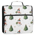 thumbnail image 2 of Water-Resistant 3-Ring Binder Organizer with Multiple Pockets Zipper Binder Bag for Office Cute Snowman and Christmas Tree, 2 of 8