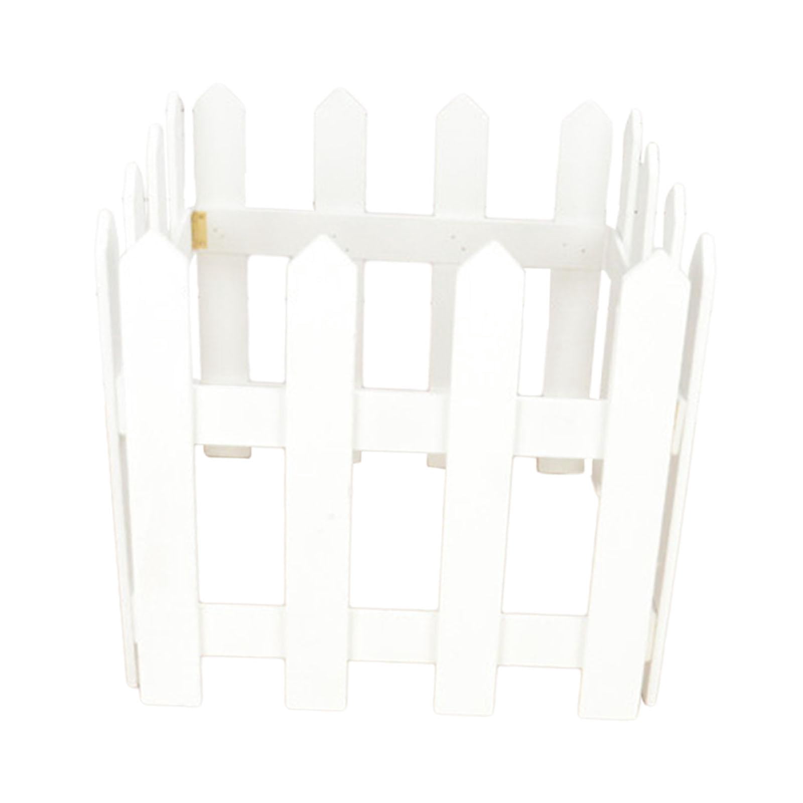Colaxi Landscape Edging Border Fence Wood Fence DIY Gardening Wooden Garden Fence,Picket Fence for Edgings Flowerbeds, Plant Borders White Height 30cm