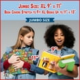 thumbnail image 5 of Ellopi 9" x 11" Jumbo Stretchable Book Covers Cool Print Book Sox, 1 Ct, 5 of 7