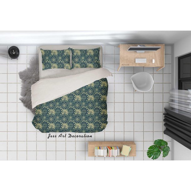 3D Dibujado a mano Floral Patrón Funda de edredón Set Ropa de Cama Set Funda Nórdica
