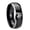 Black 2 Tone Polish Edge, variant on Panda Concave Black Tungsten Men Ring 10MM