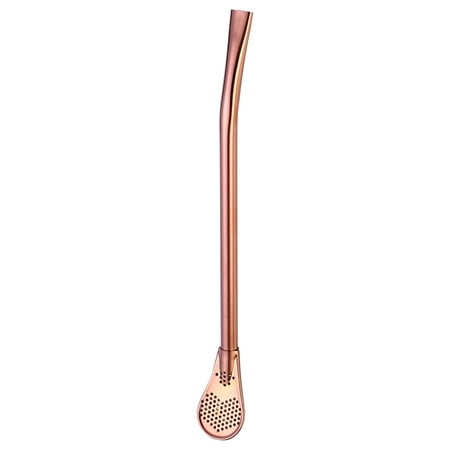 

Podplug Stainless Steel Filter Straw Mixing Spoon Straw Filter Straw / Rose Gold