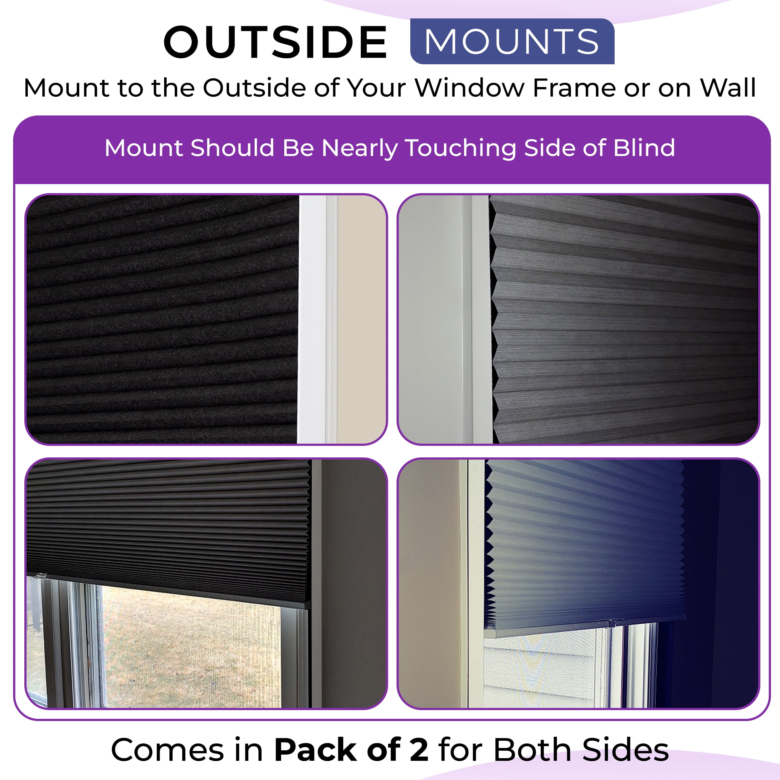 Light Blocking Strips for Along Edges of Blackout Shades-90" White