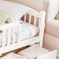 thumbnail image 6 of Bellemave Twin Montessori Bed with Storage Drawers and Guardrail, Wood Twin Size Low Profile Floor Bed Frame with Door, Daybed with Fence and Slat Support, White, 6 of 7
