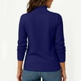 thumbnail image 3 of Turtleneck Sweaters for Women, Long Sleeve Casual Pullover Tops, Lightweight Winter Knit Wear for Soft Comfort 2026 Navy L, 3 of 5