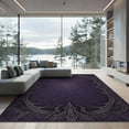 thumbnail image 2 of ODIKA 8'x10' Washable Area Rug Durable, Non-Slip Deep Purple Gothic-Inspired Symmetrical Design Elegant Ornate Borders with Central Cracked for Living Room, Under Sectional, Family, 2 of 7