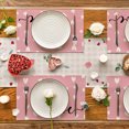 thumbnail image 6 of Sm:)e Pink Love Heart Valentine Placemats Set of 4, 12x18 Inch, 6 of 7