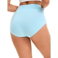 thumbnail image 3 of CURVY GLAM Mother's Day Women's Panties High Waist Tummy Control Solid Color Full Coverage Briefs XL Blue, 3 of 4