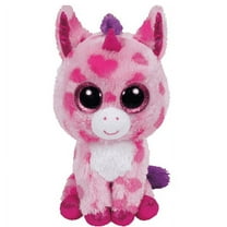 Ty Inc Beanie Boo Sugar Pie the Pink Unicorn Plush Stuffed Animal, 6 Inches Horse Toy