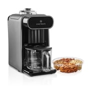 ChefWave Milkmade Non-Dairy Milk Maker (Silver/Black) – 6 Program, Auto-Clean Nut Milk Machine with Nut Platter (Almonds, Cashews, Walnuts, Hazelnuts)
