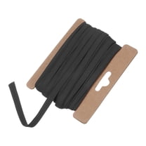 Uxcell Double Fold Bias Tape 1/4 Inch 12 Yards Cotton Bias Binding Tape Bulk for Sewing Black