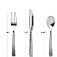 thumbnail image 2 of VeZee 384 Pcs Disposable Extra Heavyweight Silver Plastic Silverware.Lillan Tablesettings Package Includes 128 Forks, 128 Spoons & 128 Knives |4 Packs, 2 of 5