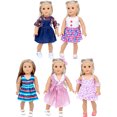 thumbnail image 1 of Ensemble de Vêtements de Poupée Mode : Tenue d'Été pour Poupée, Chemise de Poupée pour Poupée de 18 Pouces, 1 of 10